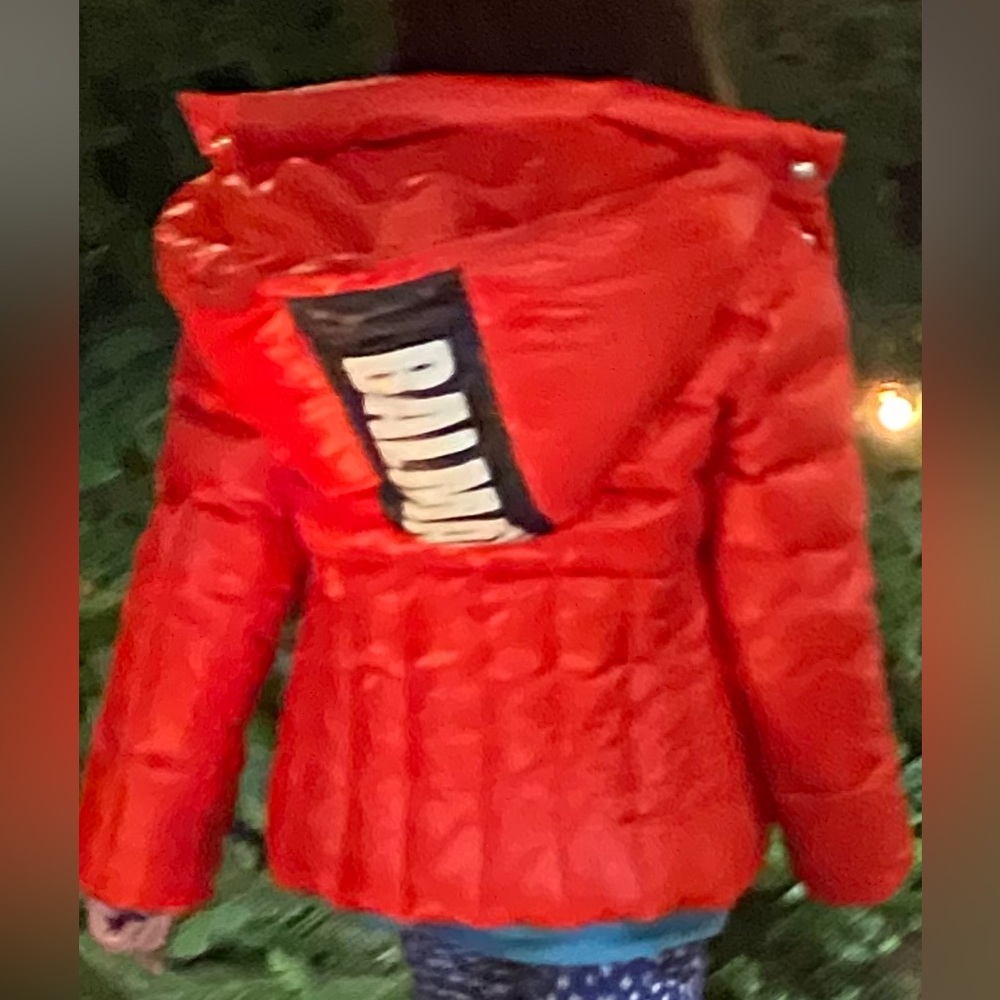 Balmain kids red puffer Jacket